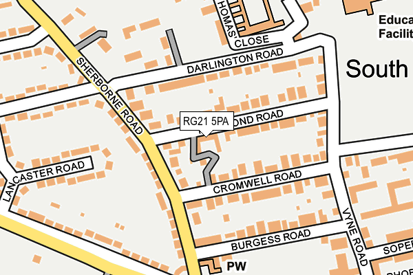 RG21 5PA map - OS OpenMap – Local (Ordnance Survey)