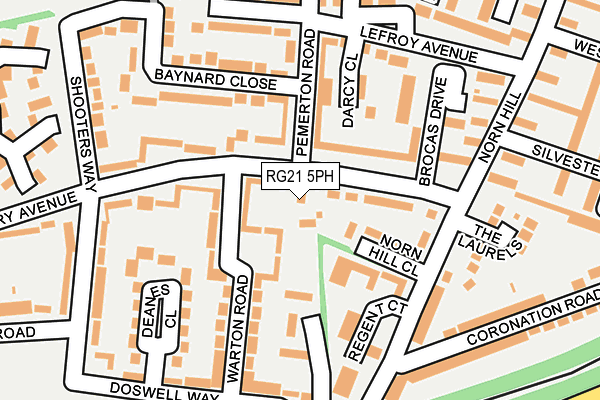 RG21 5PH map - OS OpenMap – Local (Ordnance Survey)