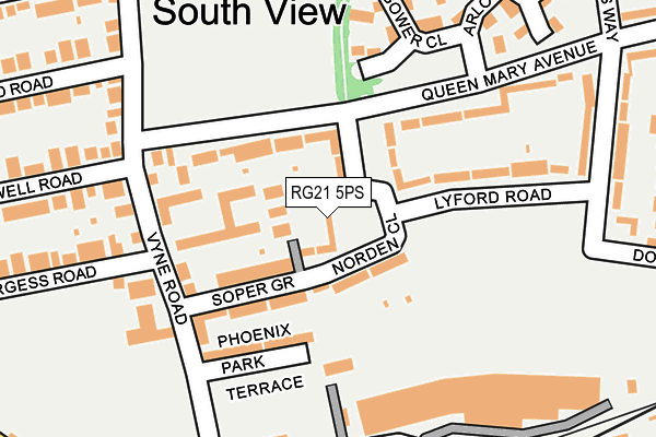 RG21 5PS map - OS OpenMap – Local (Ordnance Survey)