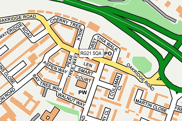 RG21 5QA map - OS OpenMap – Local (Ordnance Survey)