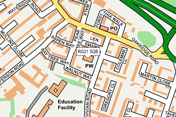 RG21 5QB map - OS OpenMap – Local (Ordnance Survey)