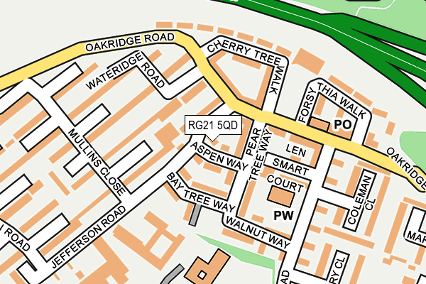 RG21 5QD map - OS OpenMap – Local (Ordnance Survey)