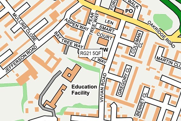 RG21 5QF map - OS OpenMap – Local (Ordnance Survey)