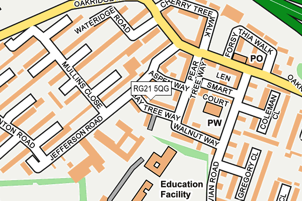 RG21 5QG map - OS OpenMap – Local (Ordnance Survey)