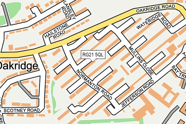 RG21 5QL map - OS OpenMap – Local (Ordnance Survey)