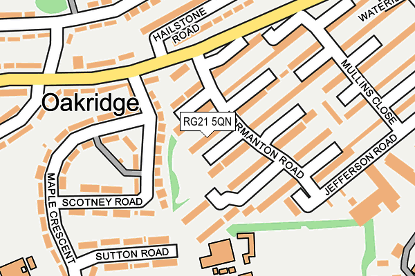 RG21 5QN map - OS OpenMap – Local (Ordnance Survey)