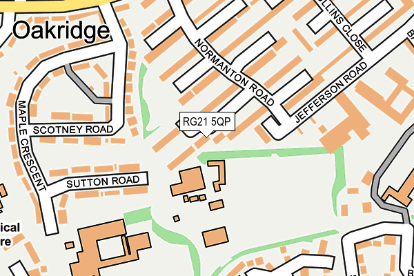 RG21 5QP map - OS OpenMap – Local (Ordnance Survey)