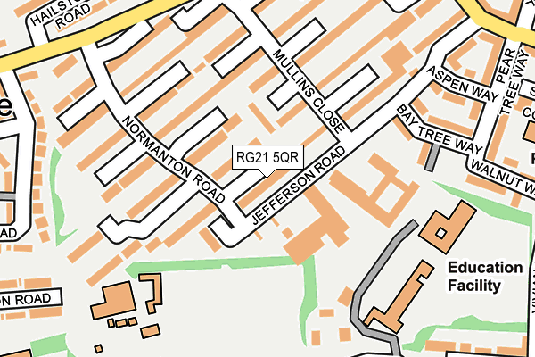 RG21 5QR map - OS OpenMap – Local (Ordnance Survey)