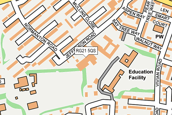RG21 5QS map - OS OpenMap – Local (Ordnance Survey)