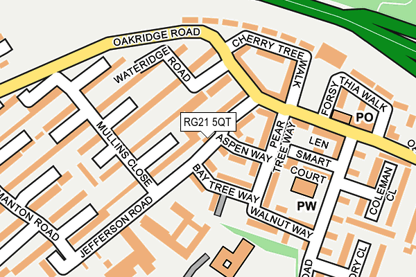 RG21 5QT map - OS OpenMap – Local (Ordnance Survey)
