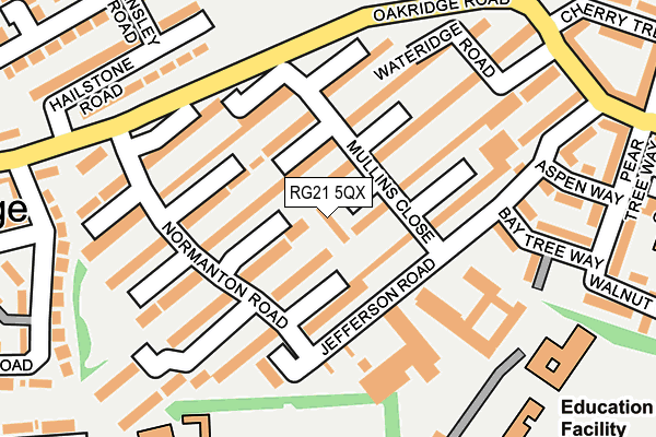 RG21 5QX map - OS OpenMap – Local (Ordnance Survey)