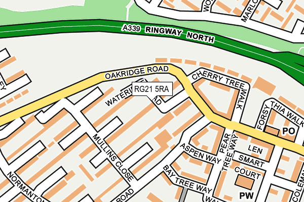 RG21 5RA map - OS OpenMap – Local (Ordnance Survey)