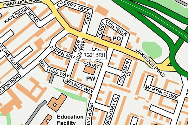 RG21 5RH map - OS OpenMap – Local (Ordnance Survey)