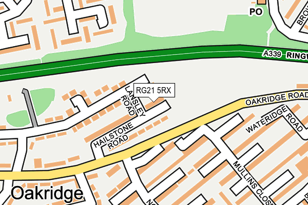 RG21 5RX map - OS OpenMap – Local (Ordnance Survey)