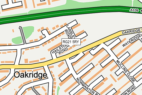 RG21 5RY map - OS OpenMap – Local (Ordnance Survey)