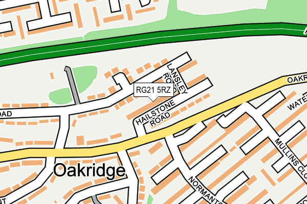 RG21 5RZ map - OS OpenMap – Local (Ordnance Survey)