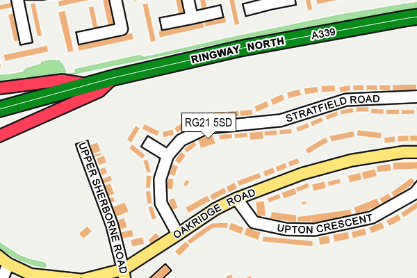 RG21 5SD map - OS OpenMap – Local (Ordnance Survey)