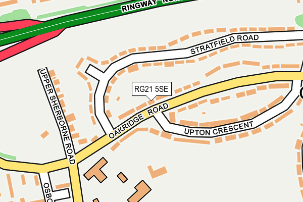 RG21 5SE map - OS OpenMap – Local (Ordnance Survey)