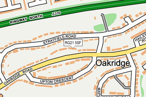 RG21 5SF map - OS OpenMap – Local (Ordnance Survey)