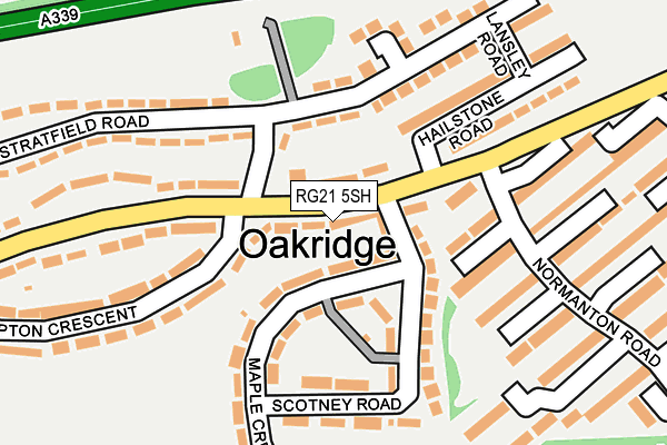 RG21 5SH map - OS OpenMap – Local (Ordnance Survey)