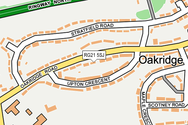 RG21 5SJ map - OS OpenMap – Local (Ordnance Survey)
