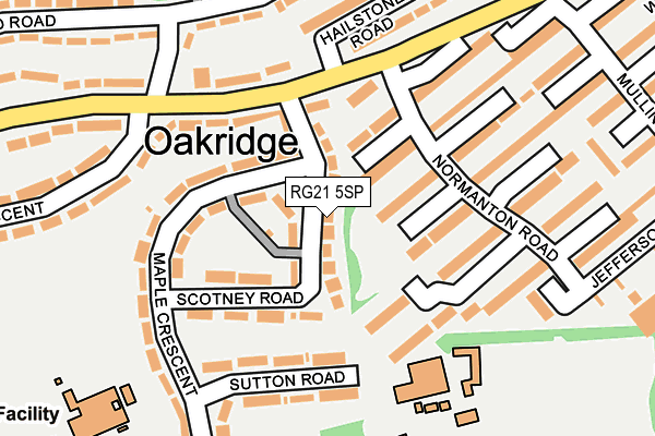 RG21 5SP map - OS OpenMap – Local (Ordnance Survey)