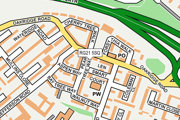 RG21 5SQ map - OS OpenMap – Local (Ordnance Survey)