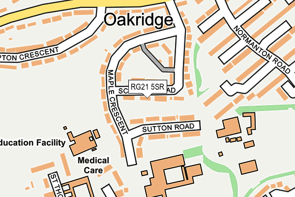 RG21 5SR map - OS OpenMap – Local (Ordnance Survey)
