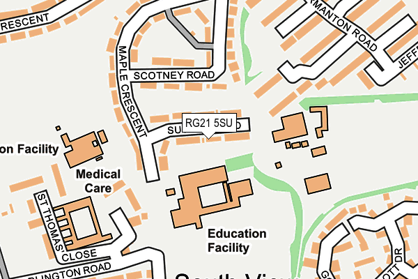 RG21 5SU map - OS OpenMap – Local (Ordnance Survey)