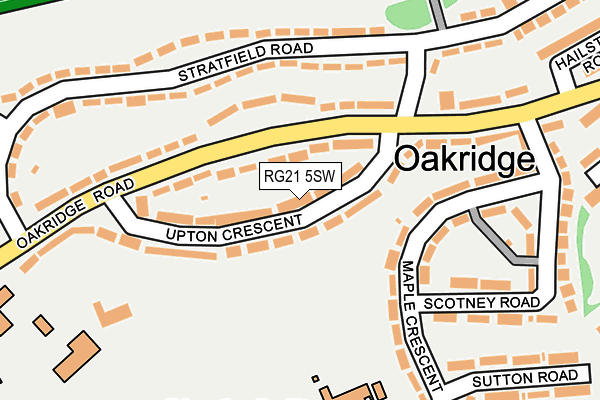 RG21 5SW map - OS OpenMap – Local (Ordnance Survey)