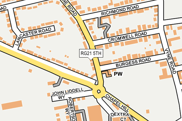 RG21 5TH map - OS OpenMap – Local (Ordnance Survey)