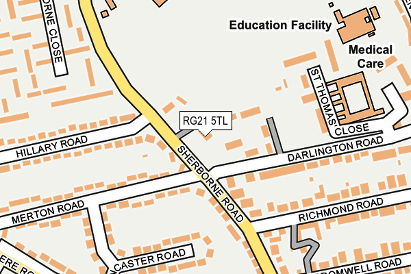 RG21 5TL map - OS OpenMap – Local (Ordnance Survey)