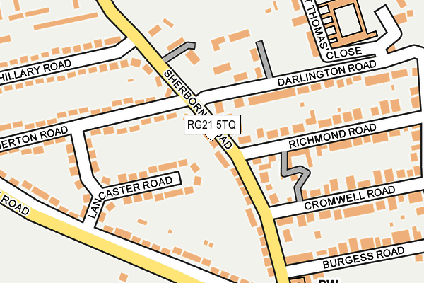 RG21 5TQ map - OS OpenMap – Local (Ordnance Survey)