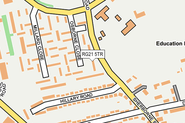 RG21 5TR map - OS OpenMap – Local (Ordnance Survey)