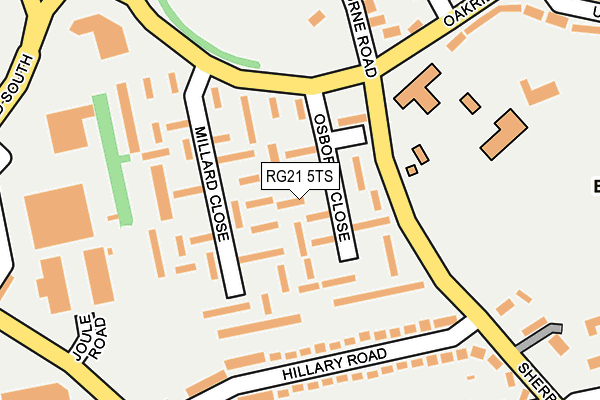 RG21 5TS map - OS OpenMap – Local (Ordnance Survey)