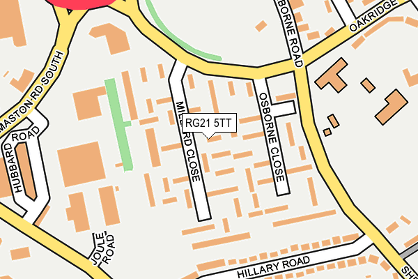 RG21 5TT map - OS OpenMap – Local (Ordnance Survey)