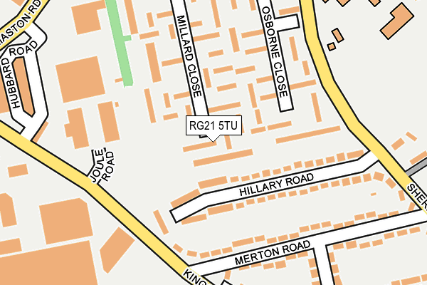 RG21 5TU map - OS OpenMap – Local (Ordnance Survey)