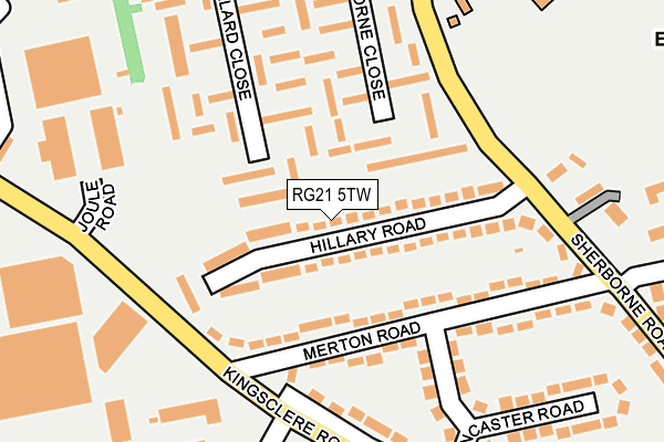 RG21 5TW map - OS OpenMap – Local (Ordnance Survey)