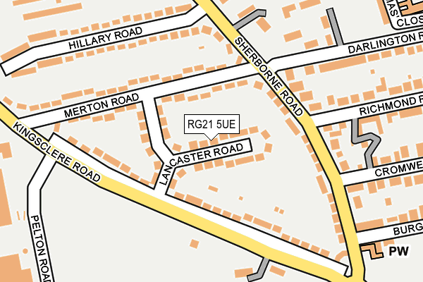 RG21 5UE map - OS OpenMap – Local (Ordnance Survey)