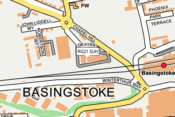 RG21 5UH map - OS OpenMap – Local (Ordnance Survey)