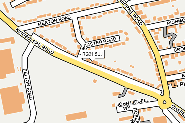 RG21 5UJ map - OS OpenMap – Local (Ordnance Survey)