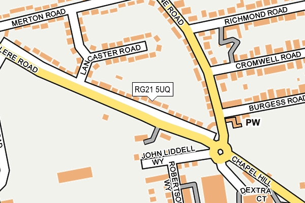 RG21 5UQ map - OS OpenMap – Local (Ordnance Survey)