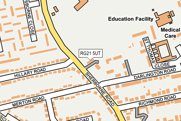 RG21 5UT map - OS OpenMap – Local (Ordnance Survey)