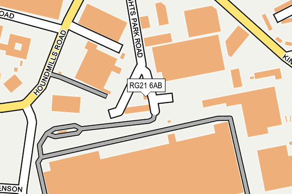 RG21 6AB map - OS OpenMap – Local (Ordnance Survey)