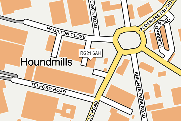 RG21 6AH map - OS OpenMap – Local (Ordnance Survey)