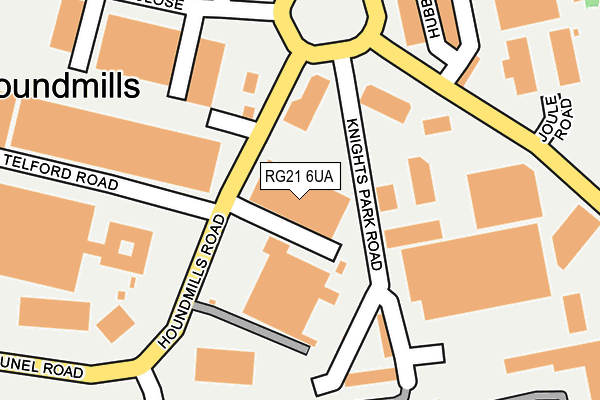 RG21 6UA map - OS OpenMap – Local (Ordnance Survey)