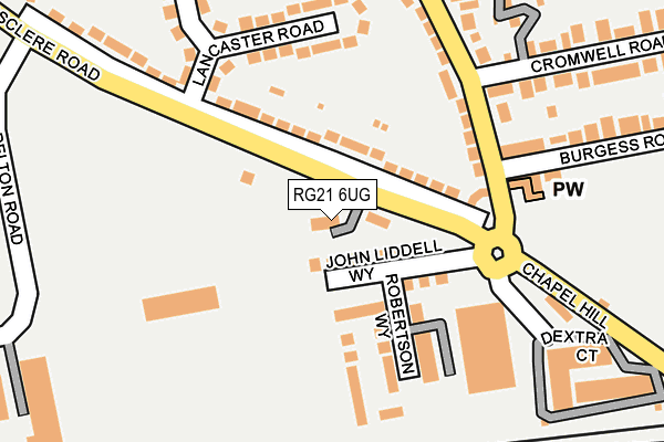 RG21 6UG map - OS OpenMap – Local (Ordnance Survey)