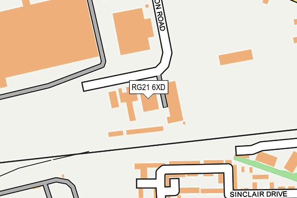 RG21 6XD map - OS OpenMap – Local (Ordnance Survey)