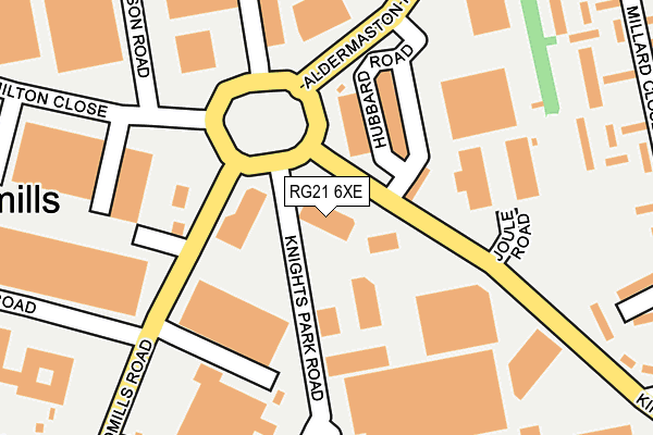 RG21 6XE map - OS OpenMap – Local (Ordnance Survey)