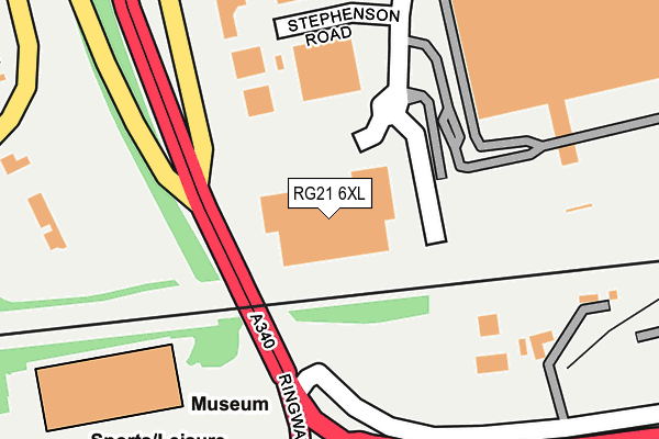 RG21 6XL map - OS OpenMap – Local (Ordnance Survey)